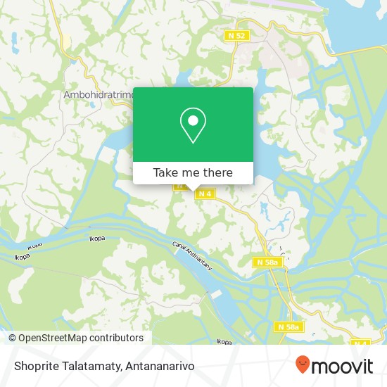 Shoprite Talatamaty map