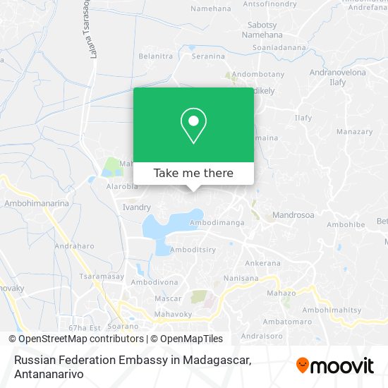 Russian Federation Embassy in Madagascar map