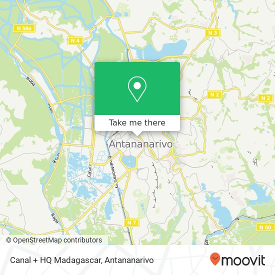 Canal + HQ Madagascar map