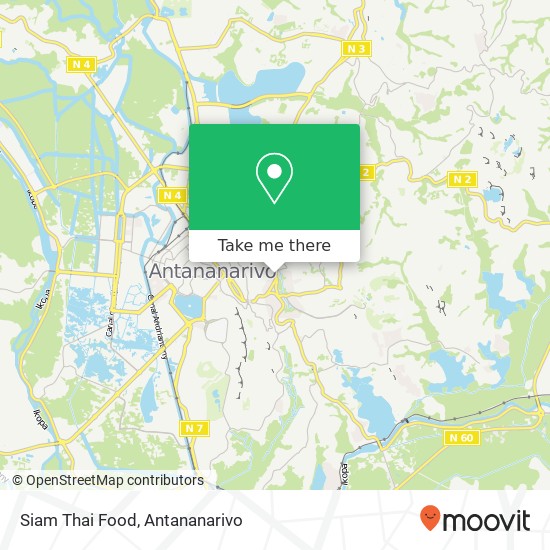 Siam Thai Food map