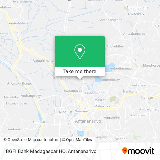 BGFI Bank Madagascar HQ map