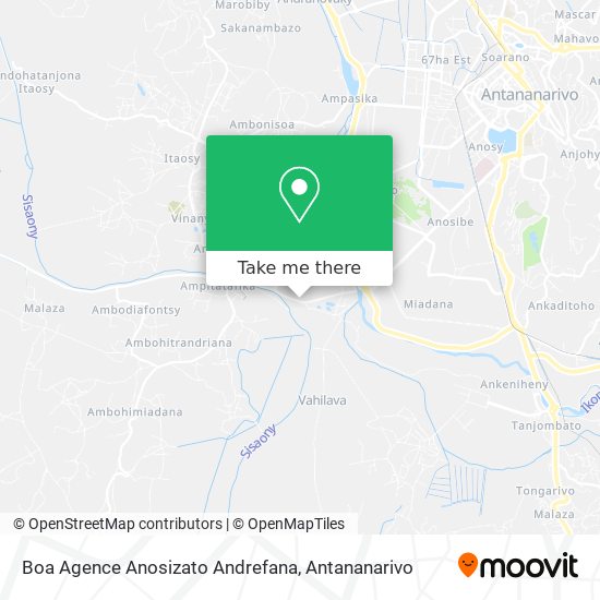 Boa Agence Anosizato Andrefana map