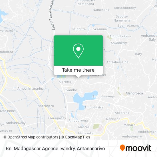 Bni Madagascar Agence Ivandry map