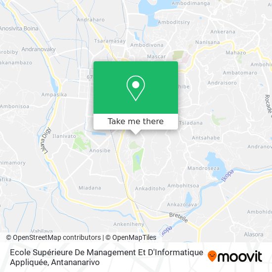 Ecole Supérieure De Management Et D'Informatique Appliquée map