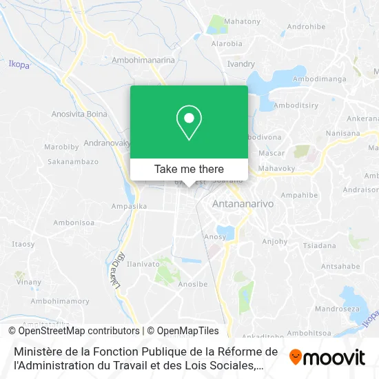 Ministère de la Fonction Publique de la Réforme de l'Administration du Travail et des Lois Sociales map