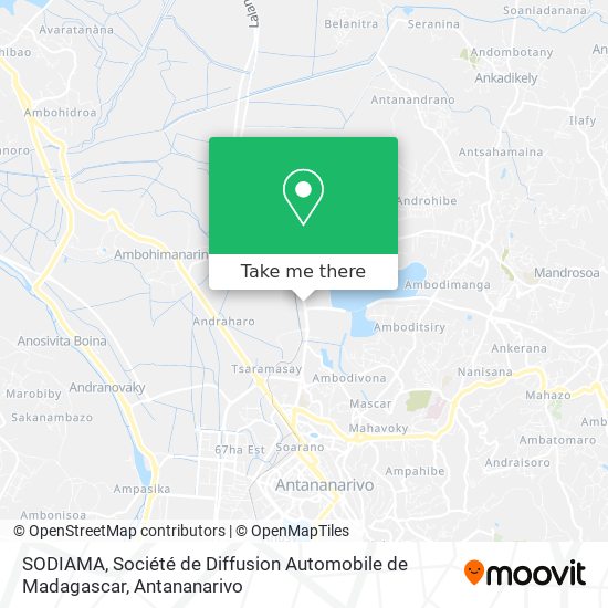 SODIAMA, Société de Diffusion Automobile de Madagascar map