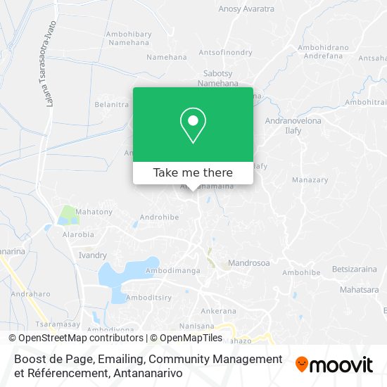 Boost de Page, Emailing, Community Management et Référencement map