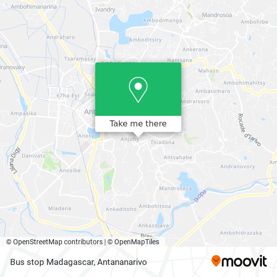 Bus stop Madagascar map