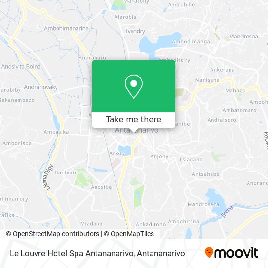 Le Louvre Hotel Spa Antananarivo map