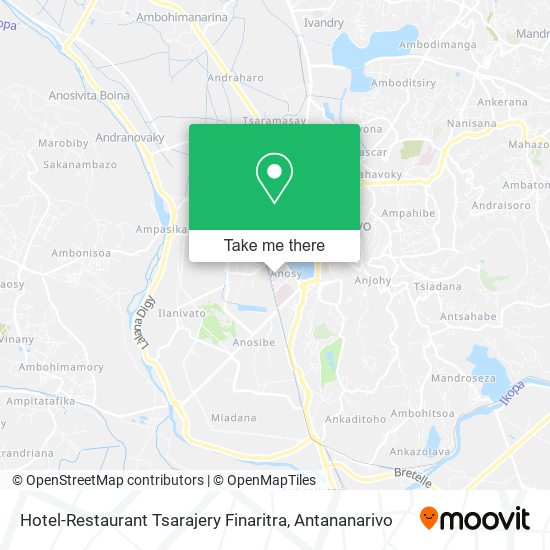 Hotel-Restaurant Tsarajery Finaritra map