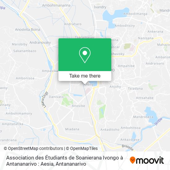 Association des Étudiants de Soanierana Ivongo à Antananarivo : Aesia map