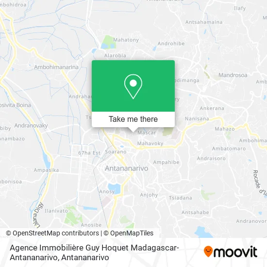 Agence Immobilière Guy Hoquet Madagascar-Antananarivo map