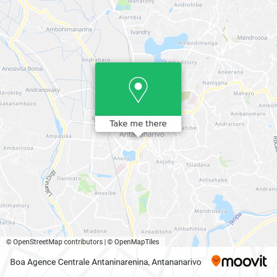 Boa Agence Centrale Antaninarenina map
