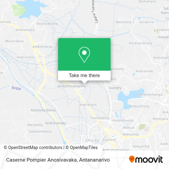 Caserne Pompier Anosivavaka map