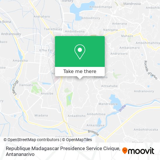 Republique Madagascar Presidence Service Civique map