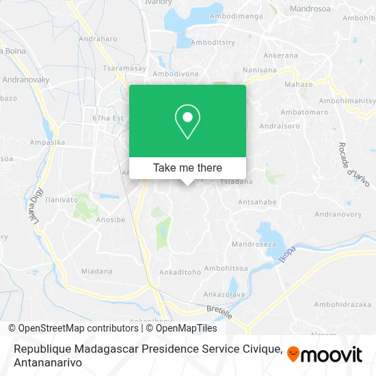 Republique Madagascar Presidence Service Civique map