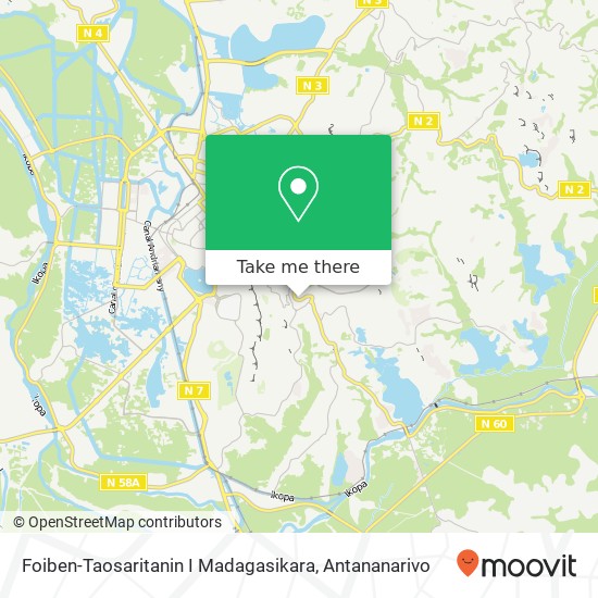 Foiben-Taosaritanin I Madagasikara map