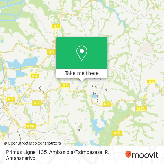 Primus Ligne_135_Ambanidia / Tsimbazaza_R map