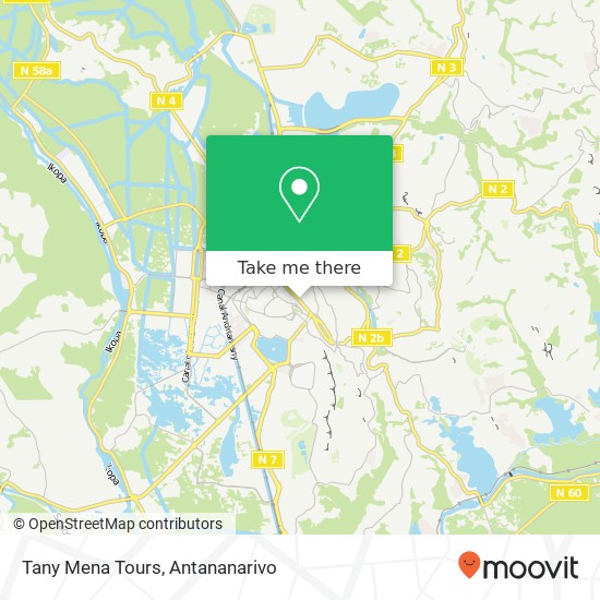 Tany Mena Tours map