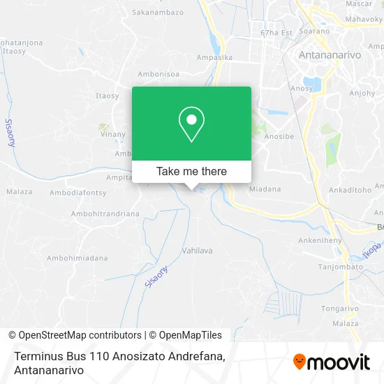 Terminus Bus 110 Anosizato Andrefana map