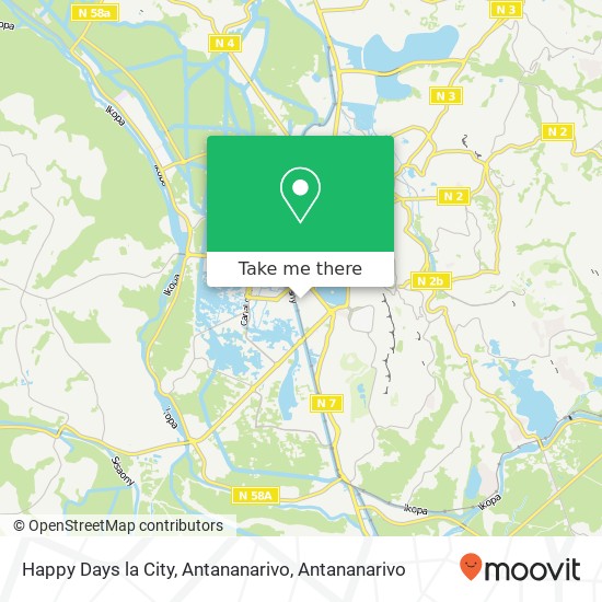 Happy Days la City, Antananarivo map