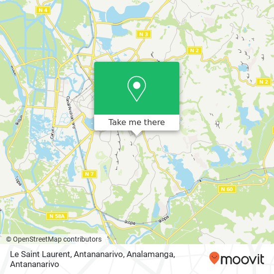 Le Saint Laurent, Antananarivo, Analamanga map