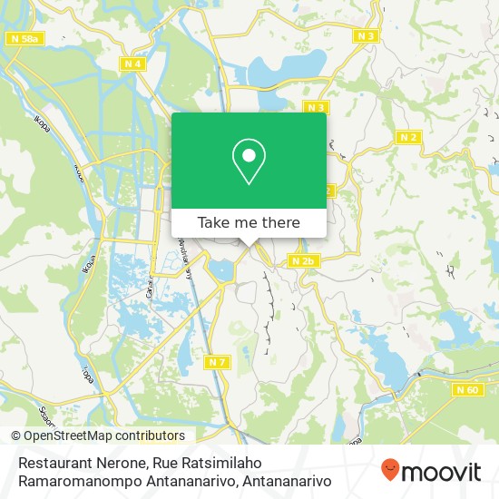 Restaurant Nerone, Rue Ratsimilaho Ramaromanompo Antananarivo map