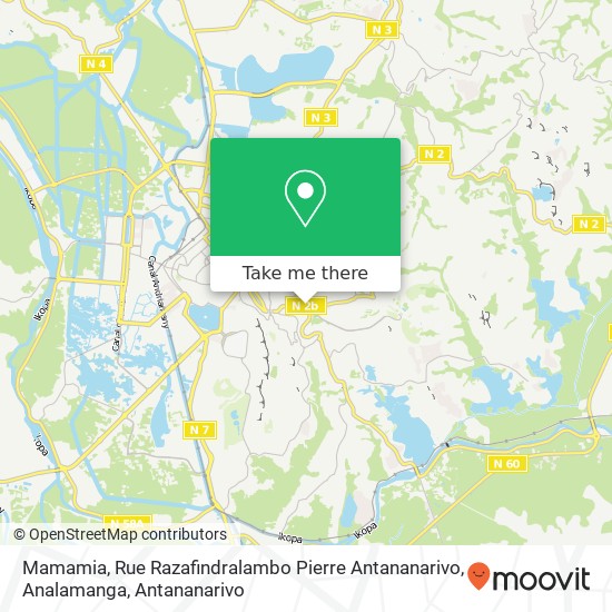 Mamamia, Rue Razafindralambo Pierre Antananarivo, Analamanga map