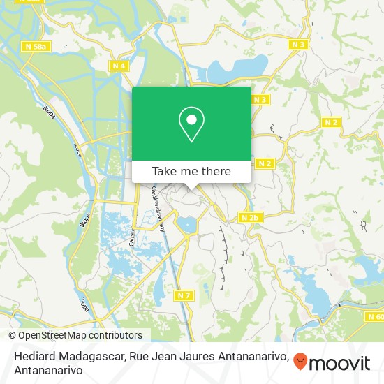 Hediard Madagascar, Rue Jean Jaures Antananarivo map