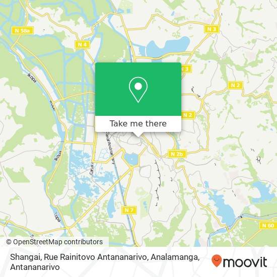 Shangai, Rue Rainitovo Antananarivo, Analamanga map