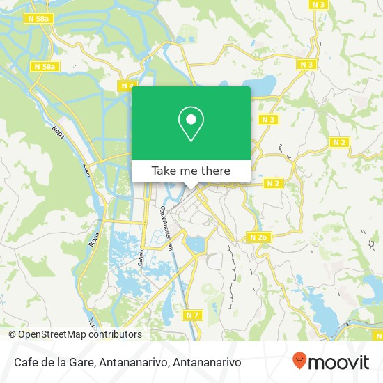 Cafe de la Gare, Antananarivo map