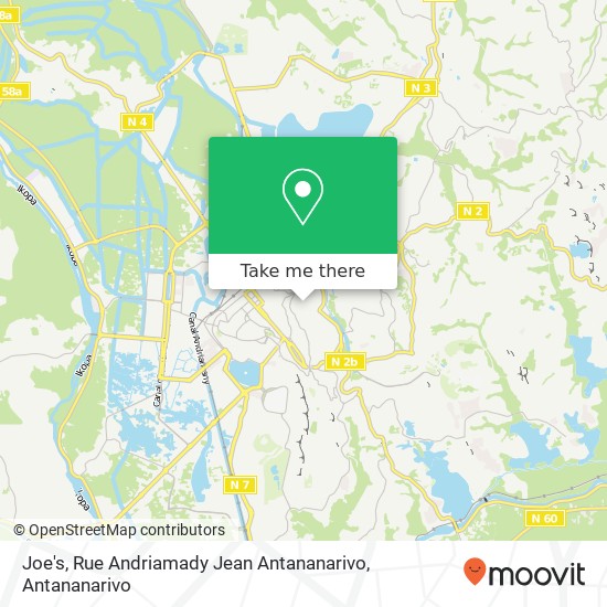 Joe's, Rue Andriamady Jean Antananarivo map