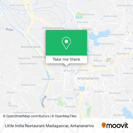 Little India Restaurant Madagascar map