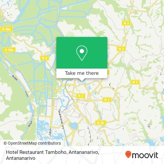 Hotel Restaurant Tamboho, Antananarivo map