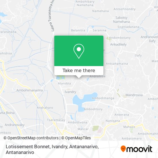 Lotissement Bonnet, Ivandry, Antananarivo map