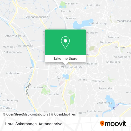 Hotel Sakamanga map