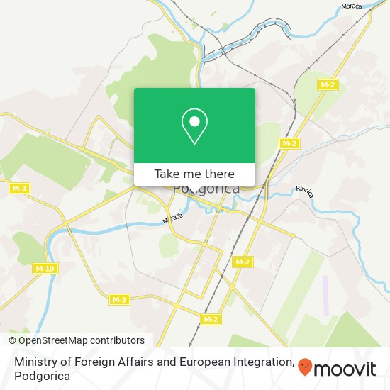 Ministry of Foreign Affairs and European Integration map