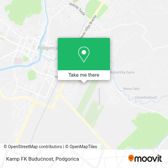 Kamp FK Budućnost map