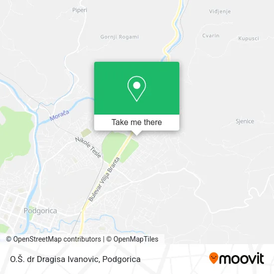 O.Š. dr Dragisa Ivanovic map