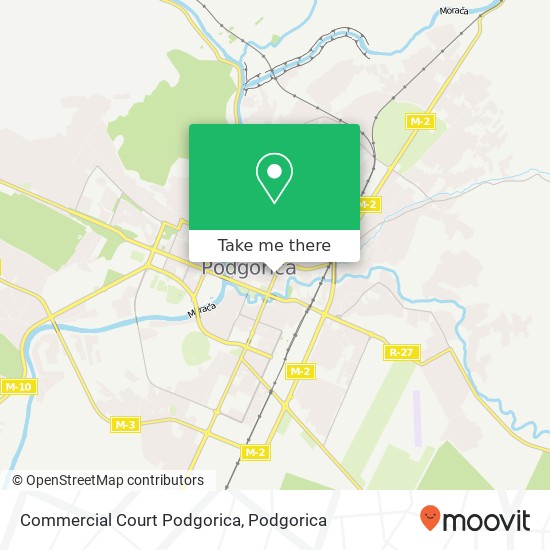 Commercial Court Podgorica map