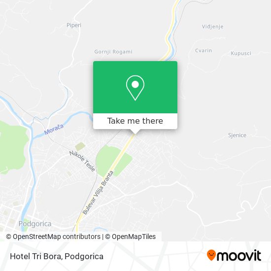 Hotel Tri Bora map