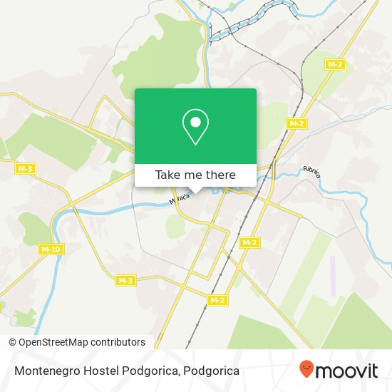 Montenegro Hostel Podgorica map