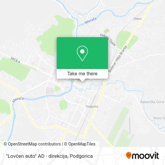 Karta "Lovćen auto" AD - direkcija