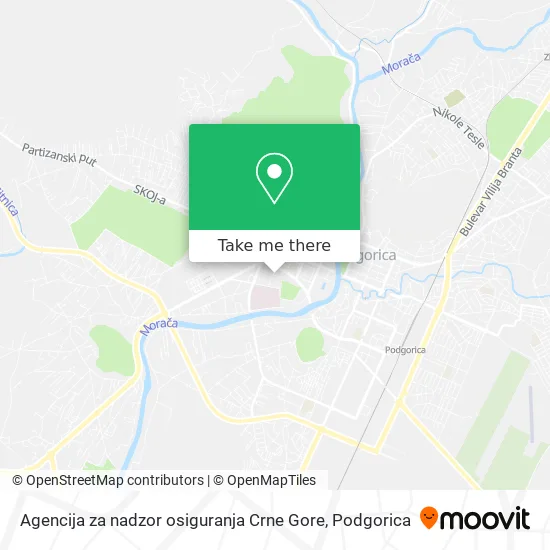 Agencija za nadzor osiguranja Crne Gore map