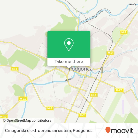 Crnogorski elektroprenosni sistem map