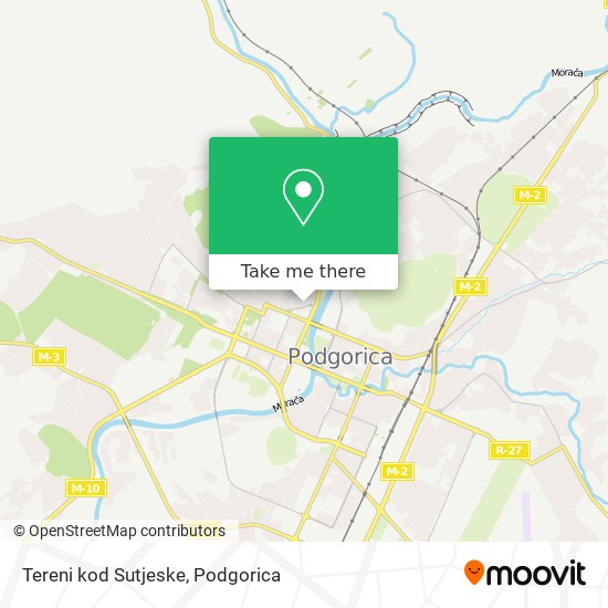 Tereni kod Sutjeske map