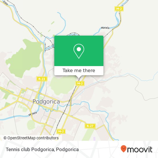 Tennis club Podgorica map