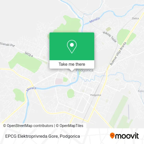 EPCG Elektroprivreda Gore map