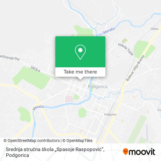 Karta Srednja stručna škola „Spasoje Raspopović“