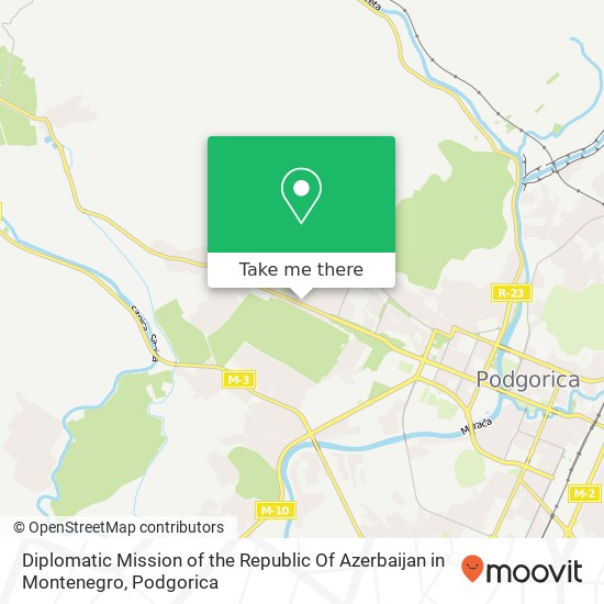 Diplomatic Mission of the Republic Of Azerbaijan in Montenegro map
